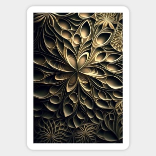 Embrace Nature with our Abstract Organic Fractal Pattern Creamy and Warm Sticker